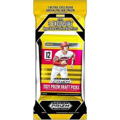 Mlb Panini 2021 Prizm Draft Picks Baseball Trading Card Blaster Box 5 Packs Pink Prizms Toywiz