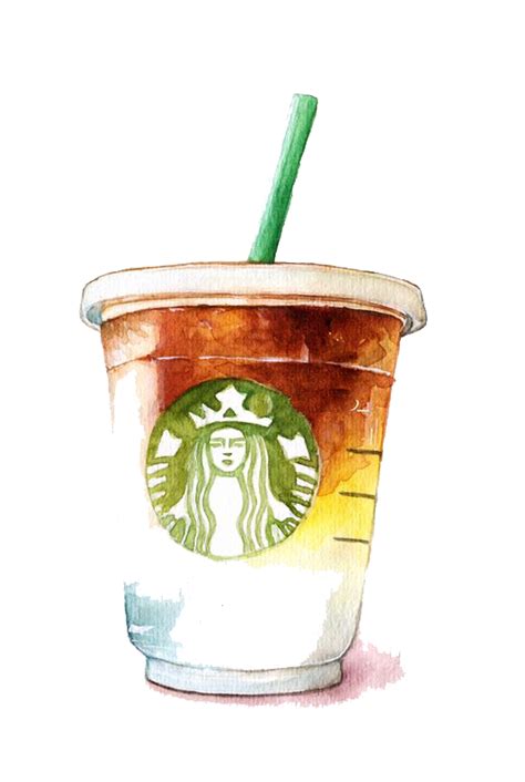Pin the clipart you like. Coffee Latte Tea Starbucks - Watercolor Starbucks png ...