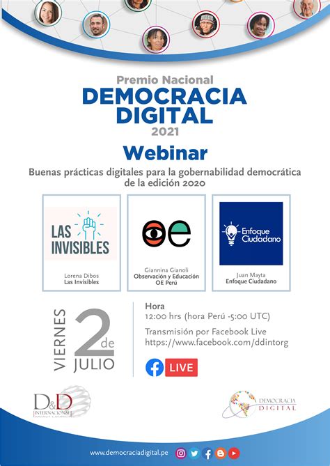 Webinar con tres proyectos digitales sobre gobernabilidad democrática