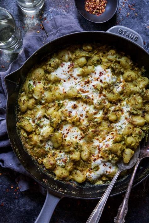 Turmeric Brussel Sprout Gnocchi Skillet With Spiced Burrata Climbing