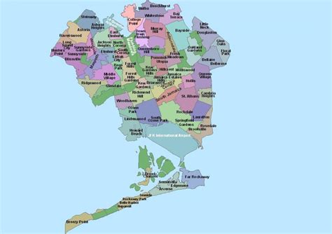 Queens Borough Map Map Of Queens Borough New York Usa