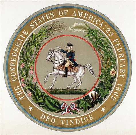 The Great Seal Of The Confederate States Of America 1862 Painting By