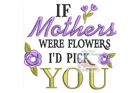 If Mothers Were Flowers Phrase · Creative Fabrica