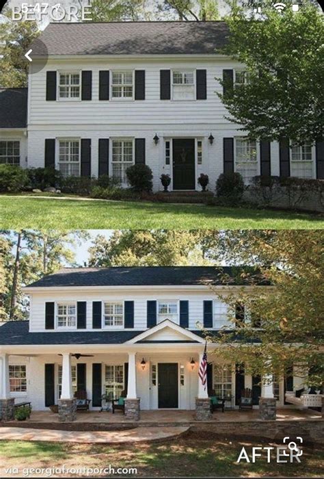 Pin By Ascot Farm On Front Porch Build Colonial House Exteriors Home