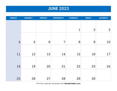 June 2023 Printable Calendar Download Free Pdf Templates