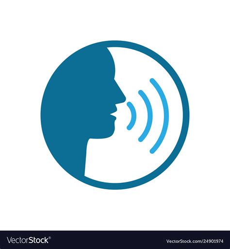 Head Talk Speaking Icon Royalty Free Vector Image
