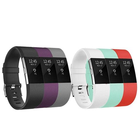 Fitbit Charge 2 Bands 6 Pack Adjustable Replacement Tpu Wristband Band