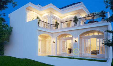 Rumah mewah elegant american classic style 3 lantai ibu ami di cibubur, ukuran lahan 6 m x 15 m. Jasa Arsitek Desain Rumah Ibu Yanti Jakarta