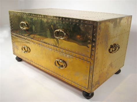 Brass Chest Of Drawers By Sarreid At 1stdibs