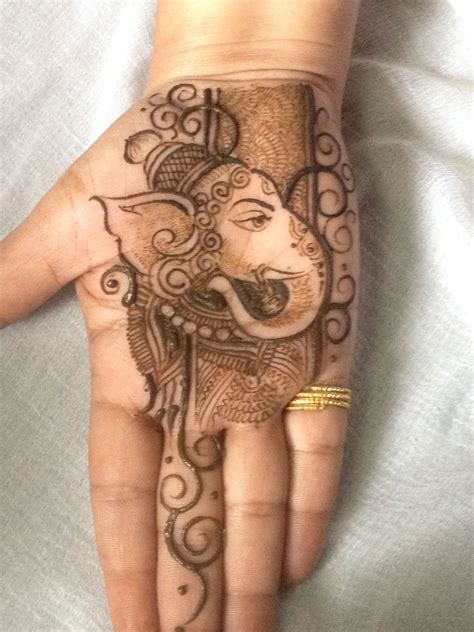 Ganesha With Mehndi Palm Mehndi Design Latest Bridal Mehndi Designs
