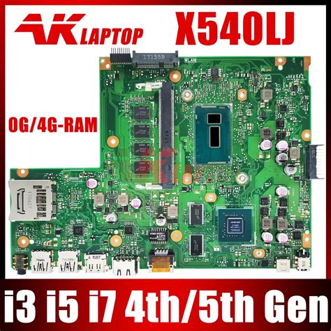X540lj Laptop Motherboard I3 I5 I7 4th 5th Gen Cpu 0gb 4gb Ram For Asus
