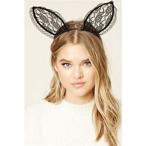 forever21 lace bunny ear headband 31 dkk liked on polyvore featuring accessories hair