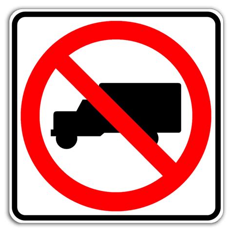 No Trucks Sign Dornbos Sign And Safety Inc