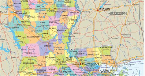 Louisiana Map With Cities Printable Paul Smith