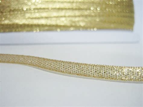 5 Yards Gold Metallic Ribbon Gold Ribbon Wholesale Ribbon Etsy