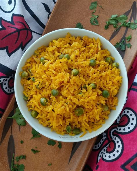 Turmeric Yellow Rice With Peas Sheenas Kitchen