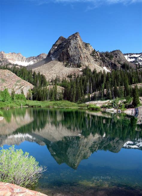 Sundial Peak Over Lake Blanche Located In The Wasatch Mountains East