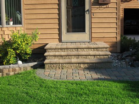 We love when customers are inspired by a particular style; steps for front of house designs ideas | Paver Patio ...