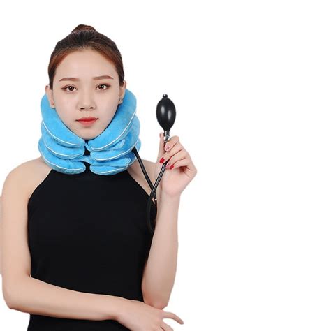 Inflatable Cervical Traction Device Home Use Crystal Fleece Protection Neck Brace China