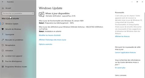 Combien De Go Fait Windows 10 - Windows 10 1809 : installer la mise à jour d'Octobre 2018 - Comment