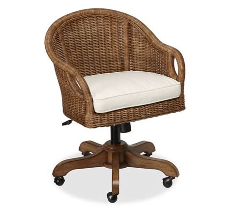 Our swivel chairs come in a variety of different styles and colours. Wingate Rattan Swivel Desk Chair | Pottery Barn