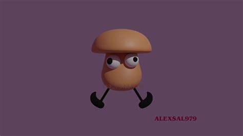 Pizza Tower Mushroom Toppin 3d Render — Weasyl