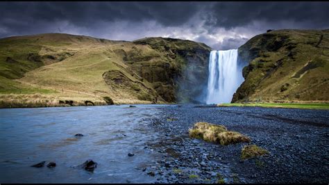 Iceland Skógafoss Waterfall 4k Hd Wallpaper Rare Gallery