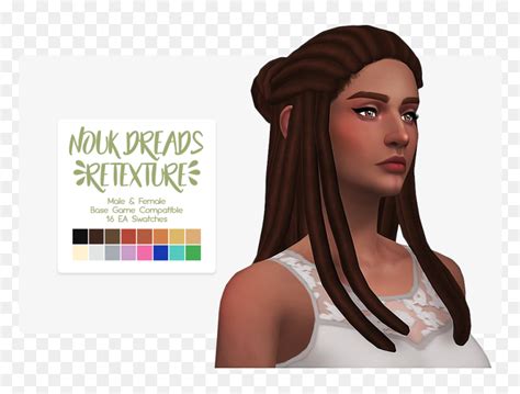 Sims 4 Maxis Match Black Hair Hd Png Download Vhv