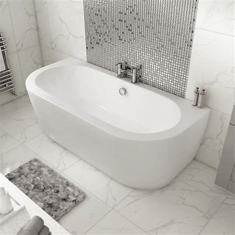 This means that both ends of the bath have a gentle slope and that there's enough room for two people to bathe together. Wickes Blend D - Shaped - Double Ended Bath - 1700mm x ...