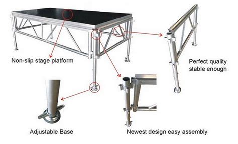 Aluminum Portable Stage System Hot Sale From Rk Eventpipe And Drape