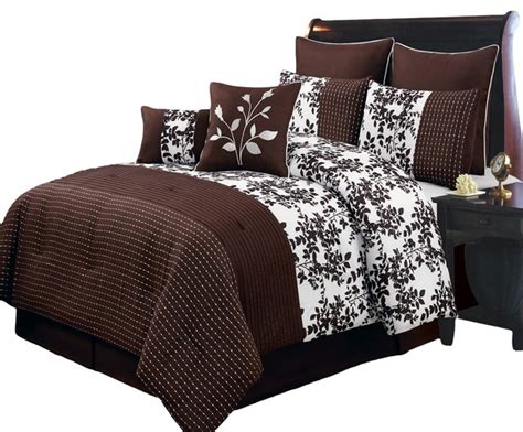 Choosing a comforter set made from the right fabric to suit your preferences is not an easy task to do. Bliss Chocolate Luxury 8-Piece comforter Set, Cal-King ...