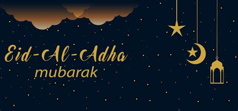 Eid Al Adha Mubarak Vector Background Arabic Backdrop Card