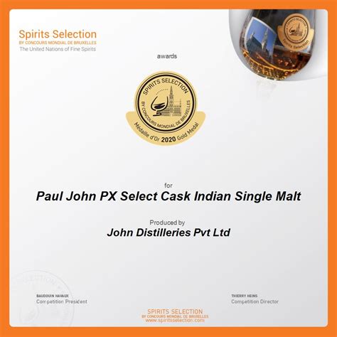 Paul John Px Select Cask Indian Single Malt Spirits Selection
