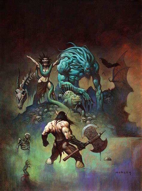 Alex Horley Sketchbook Cover Painting Scifi Fantasy Art Conan The