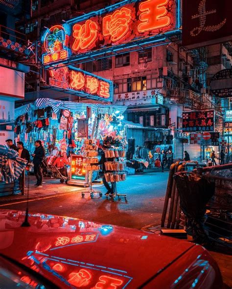 Electric Nightscapes Capture Moody Neon Streets Of Shanghai Night