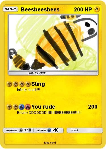 Pokémon Beesbeesbees Sting My Pokemon Card