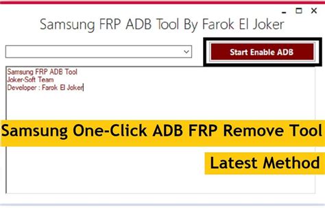 Samsung Android To Adb One Click Frp Remove Tool By Joker Soft Hot Sex Picture