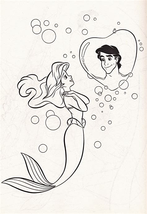 princess ariel prince eric walt disney characters coloring pages coloring home