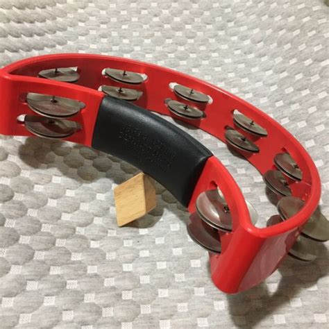 Rhythm Tech Red Crescent Tambourine Preowned But Sounds Great Nickel