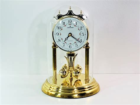 Vintage Junghans Germany Anniversary Clock Sphere Pendulum Brass