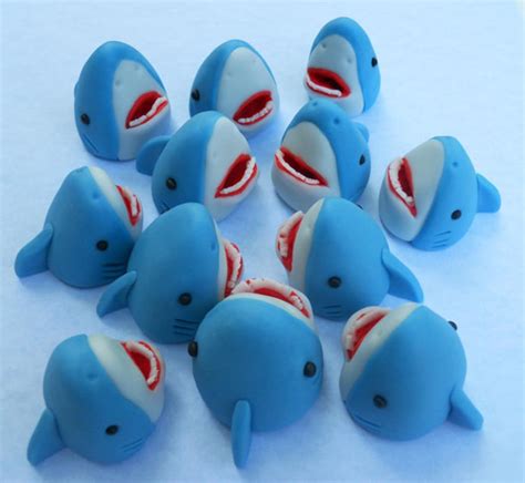 3d Sharks Edible Cupcake Toppers Etsy