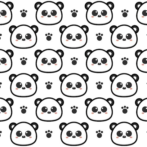 Premium Vector Panda Seamless Pattern