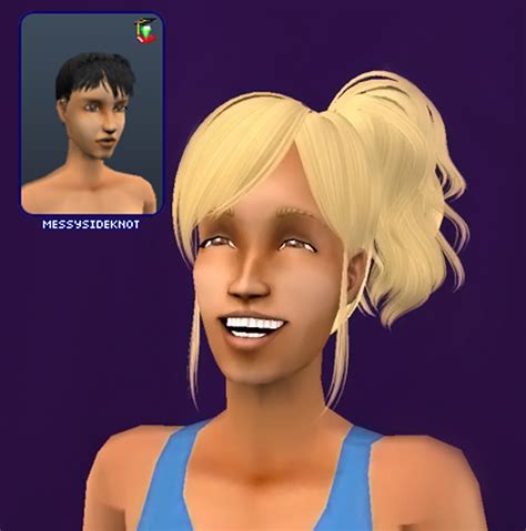 Mod The Sims Messy Side Knot Default Replacement Version