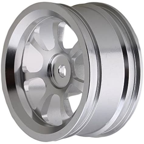 Aluminum Alloy Rc 110 Racing Car Wheel Rims With 7 Spoke Chrome Pack