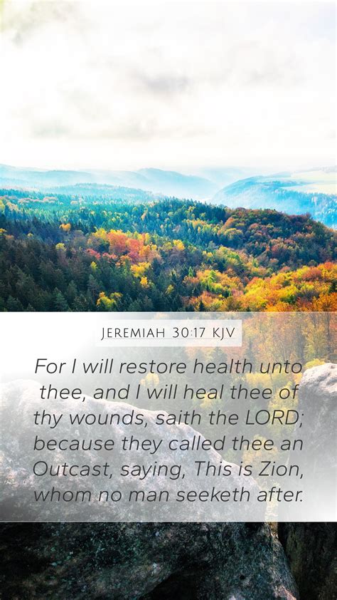 Jeremiah 3017 Kjv Mobile Phone Wallpaper For I Will Restore Health