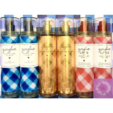Original Bath And Body Works Gingham Gingham Heart Of Gold Gingham