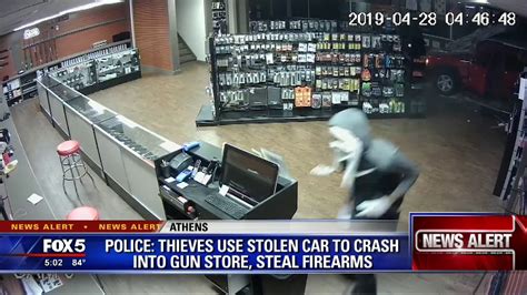 Police Say Thieves Use Stolen Car To Crash Into Gun Store Steal Firearms Youtube