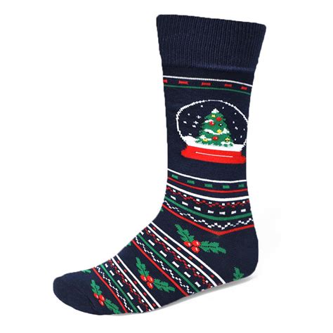 Mens Christmas Snow Globe Socks Shop At Tiemart Tiemart Inc