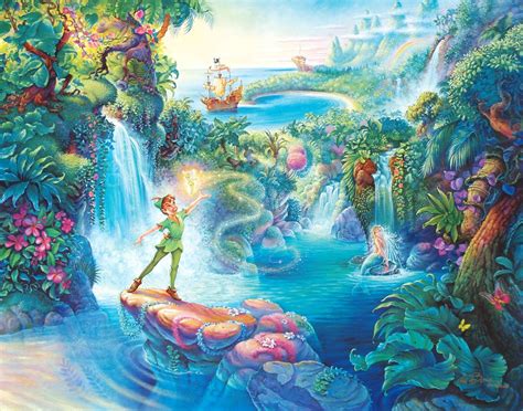 Mermaid Lagoon Neverland Kinkade Disney Peter Pan Mermaids Disney My