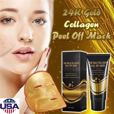 24k Gold Collagen Facial Face Mask High Moisture Anti Aging Remover